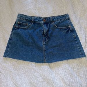 Forever 21 Blue A-Line Mini Skirt Casual